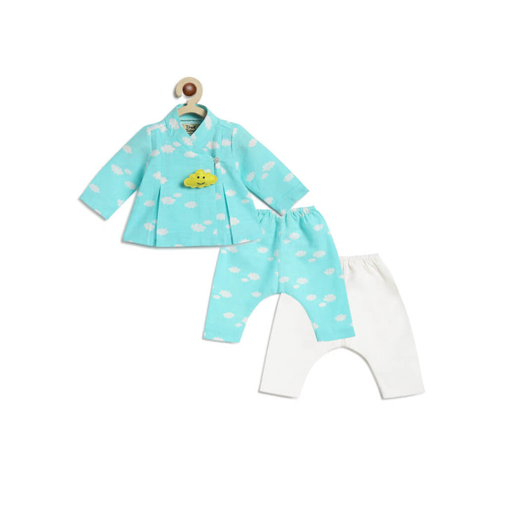 Tiber Taber Unisex Little Dreamer Jhabla Set-Blue