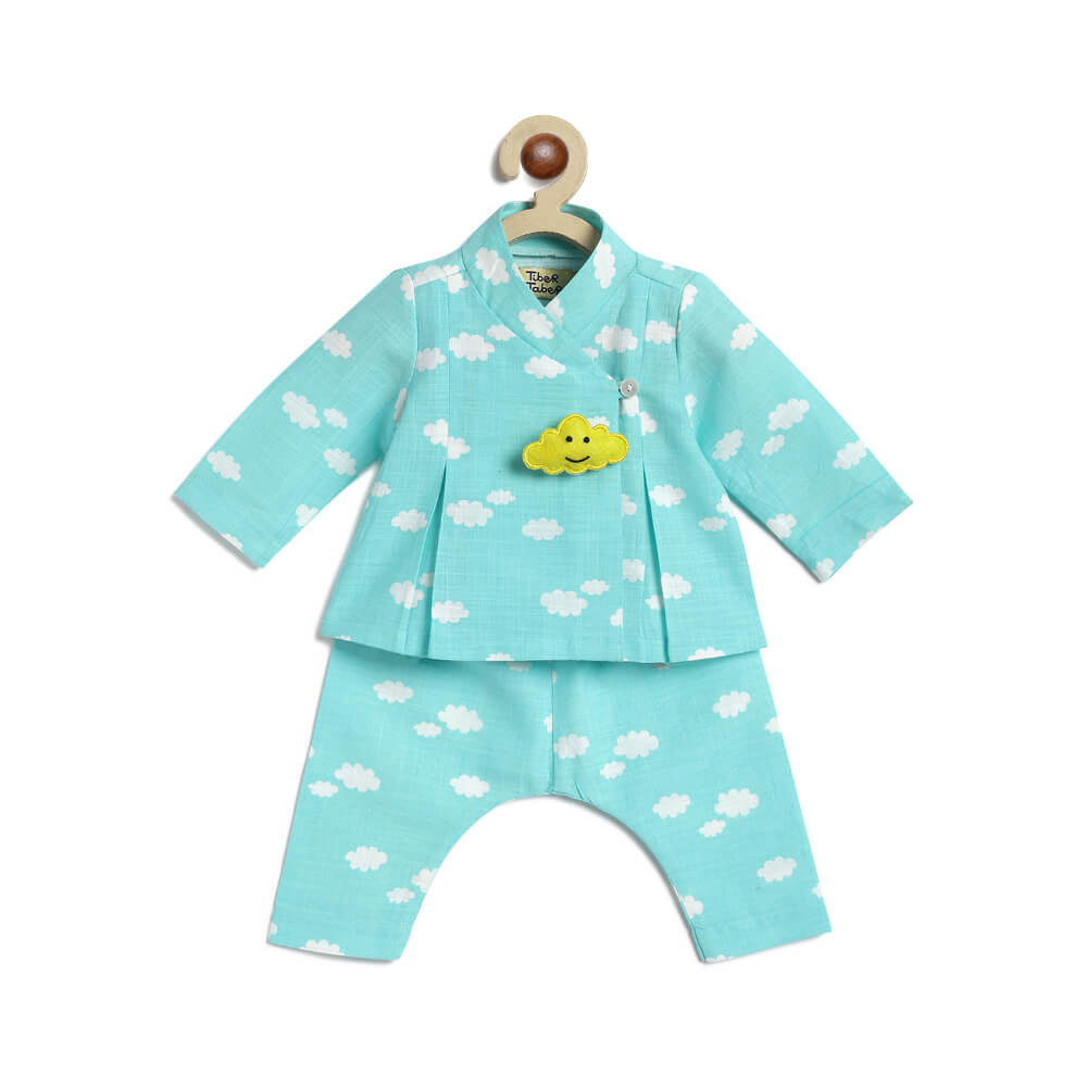 Tiber Taber Unisex Little Dreamer Jhabla Set-Blue