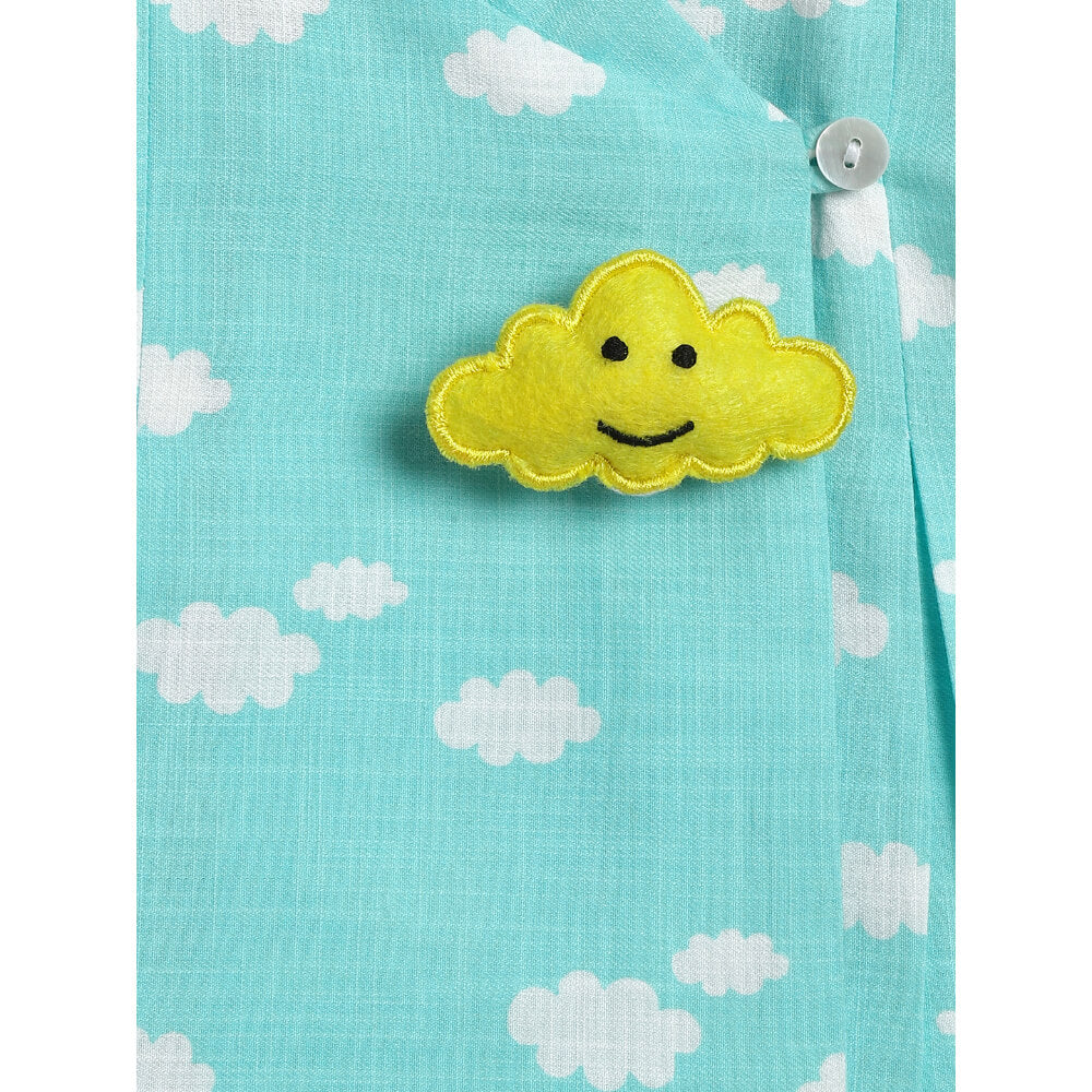 Tiber Taber Unisex Little Dreamer Jhabla Set-Blue