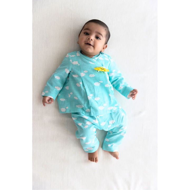 Tiber Taber Unisex Little Dreamer Jhabla Set-Blue