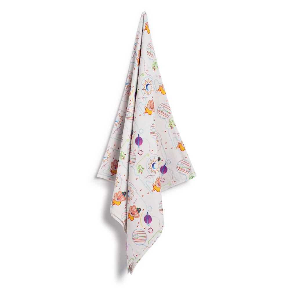 Tiber Taber Unisex Ganesha Blessings Swaddle-White
