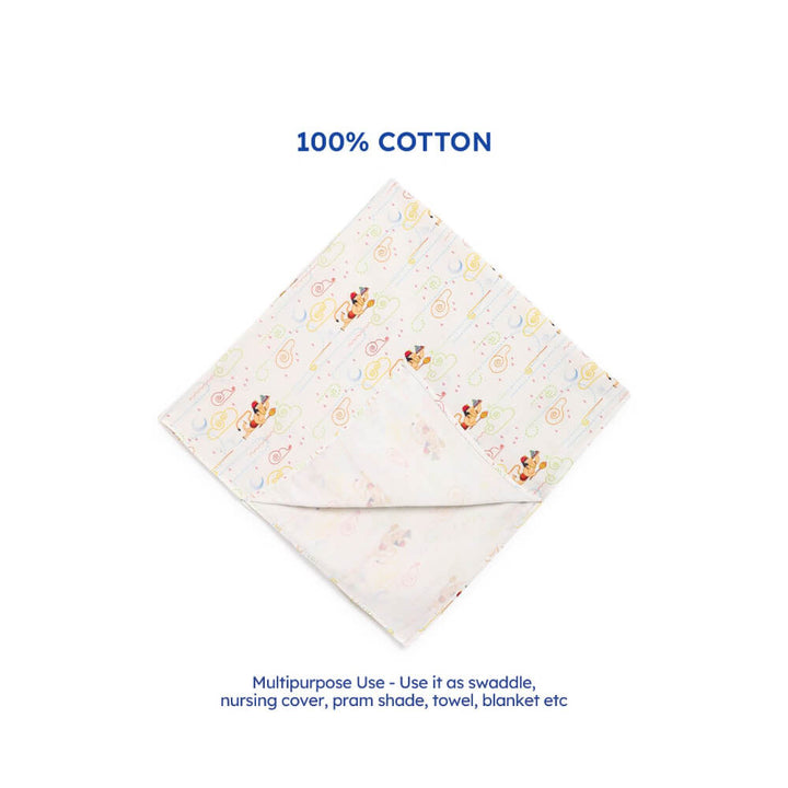 Tiber Taber Unisex Hanuman Blessings Swaddle-White