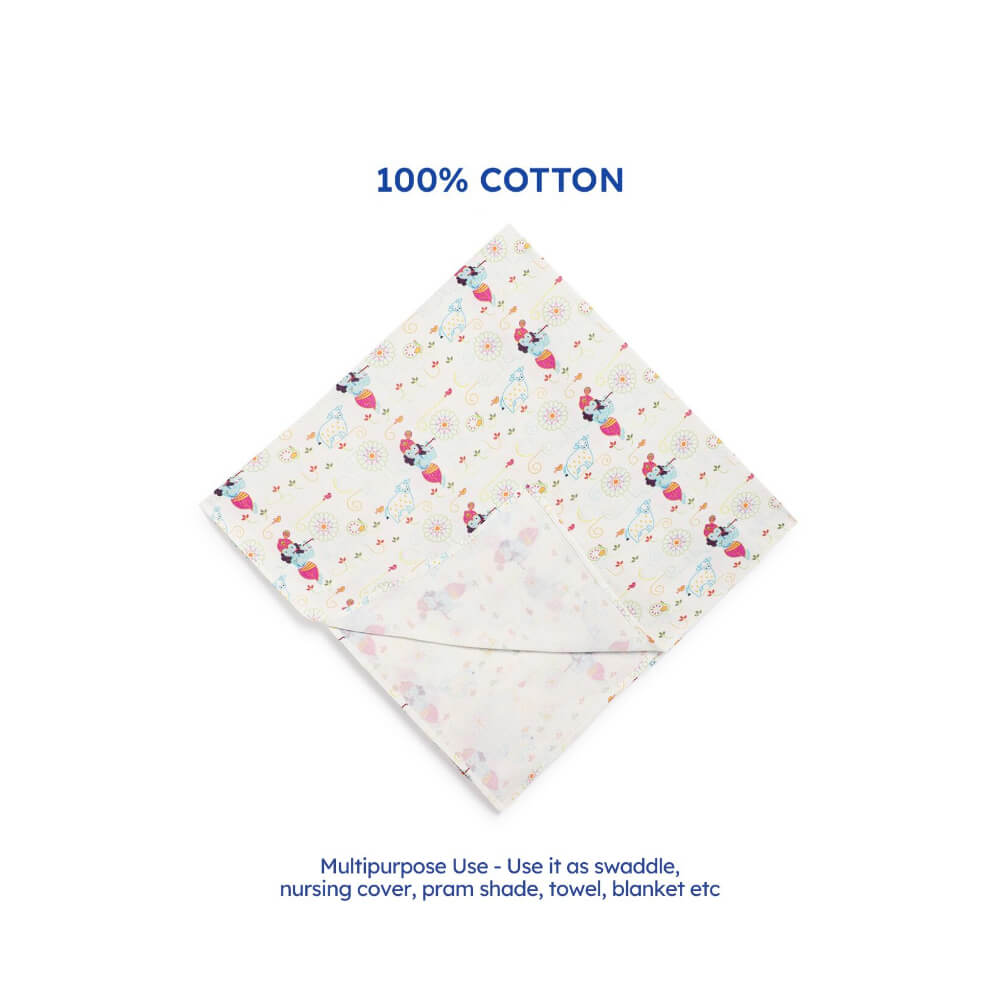 Tiber Taber Baby Girl Angrakha Set Mini Buta - Off White
