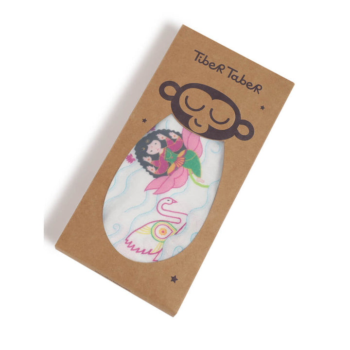 Tiber Taber Unisex Laxmi Blessings Swaddle-White