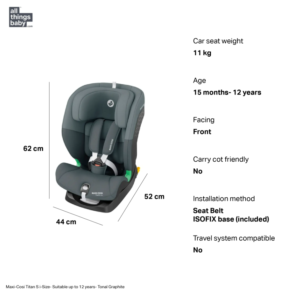 Maxi-Cosi Titan S i-Size Car Seat - Suitable up to 12 years