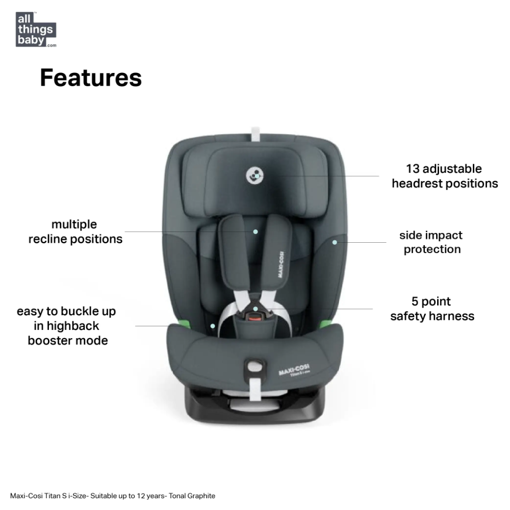 Maxi-Cosi Titan S i-Size Car Seat - Suitable up to 12 years