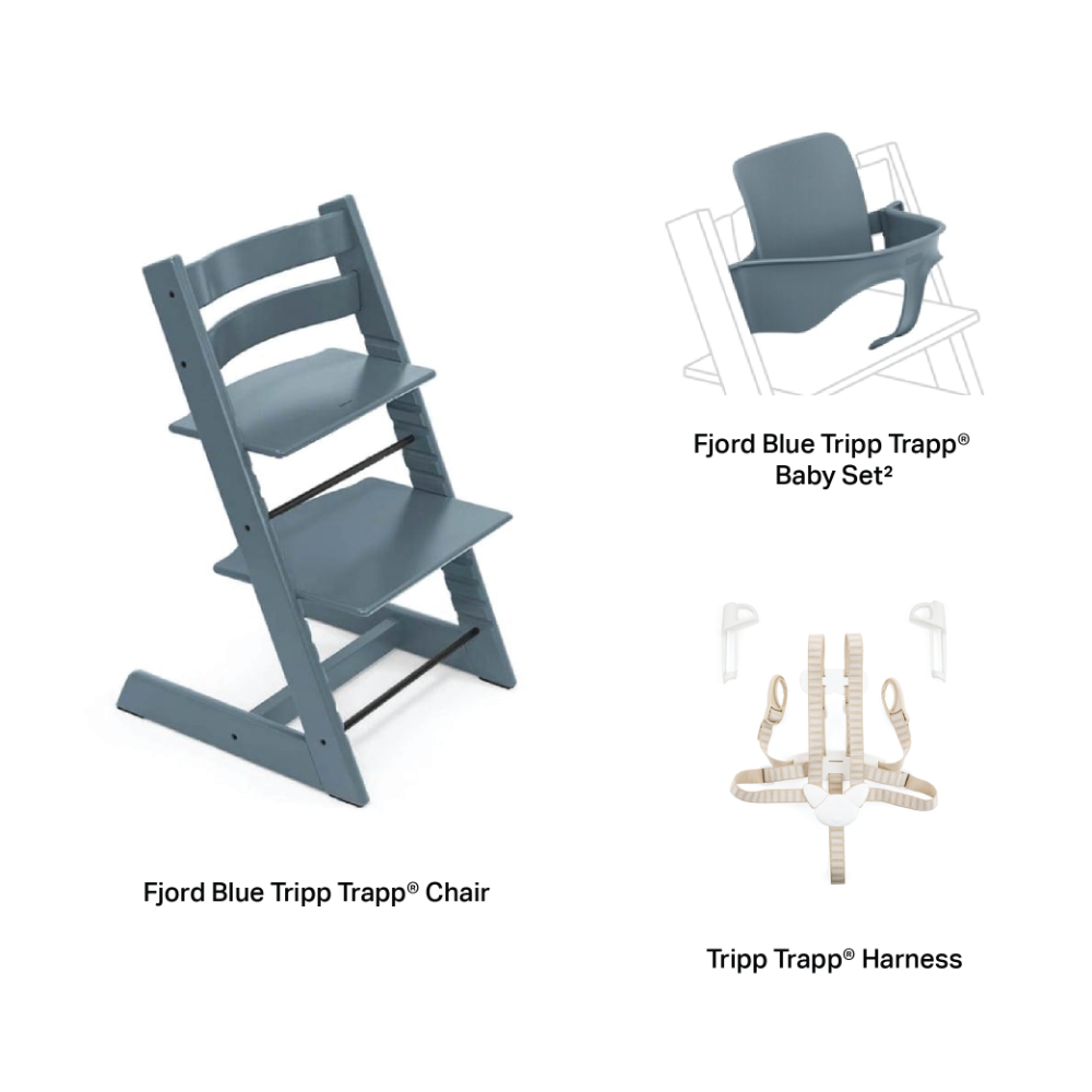 stokke tripp trapp aqua Stokke Tripp Trapp Highchair with Baby Set V2 & Harness V1