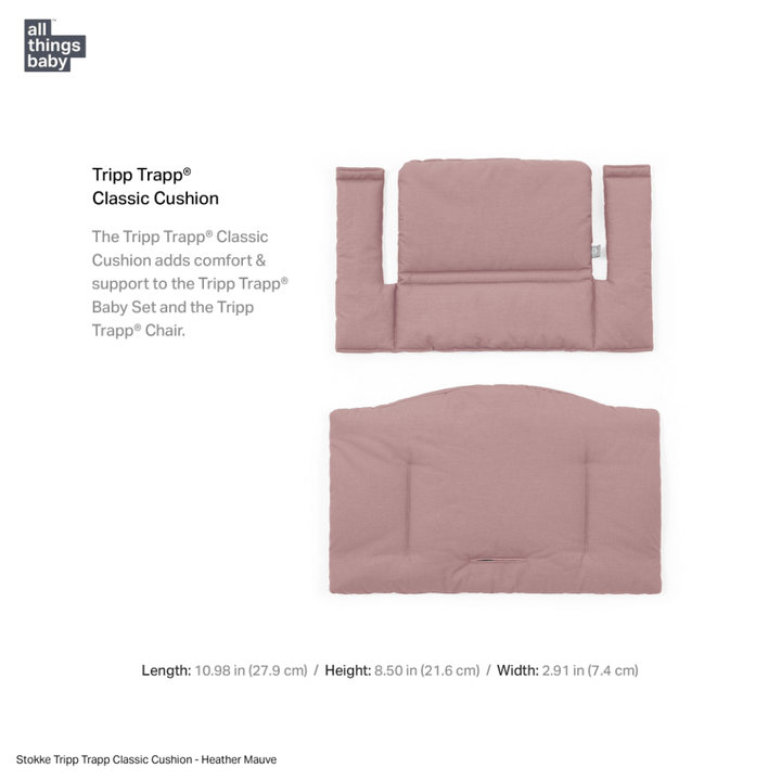 Stokke Tripp Trapp Classic Cushion – Soft &amp; Supportive Seat Cushion for Tripp Trapp Highchair, Fits All Tripp Trapp Chairs with or without Baby Set, Water-Repellent, Anti-Slip &amp; Easy to Clean, Organic Cotton