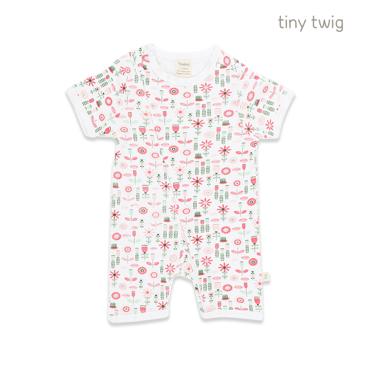 Tiny Twig Zipsuit S/S Tulip