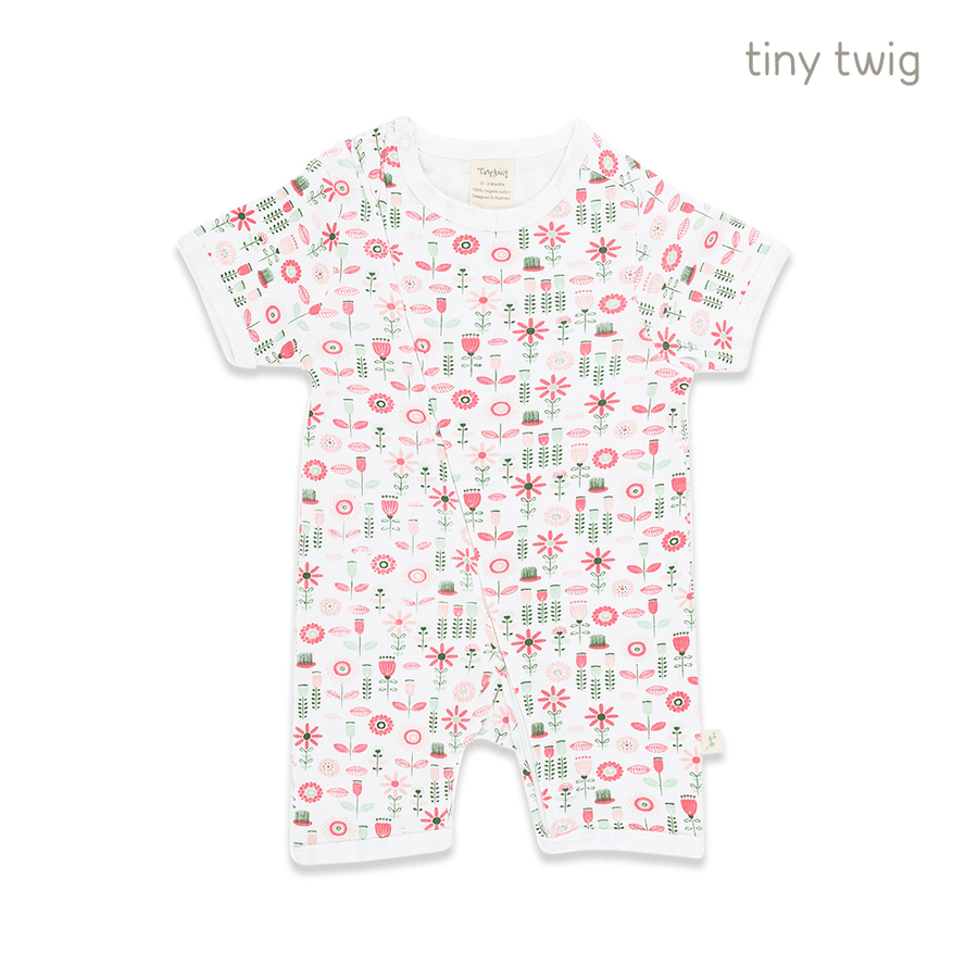 Tiny Twig Zipsuit S/S Tulip