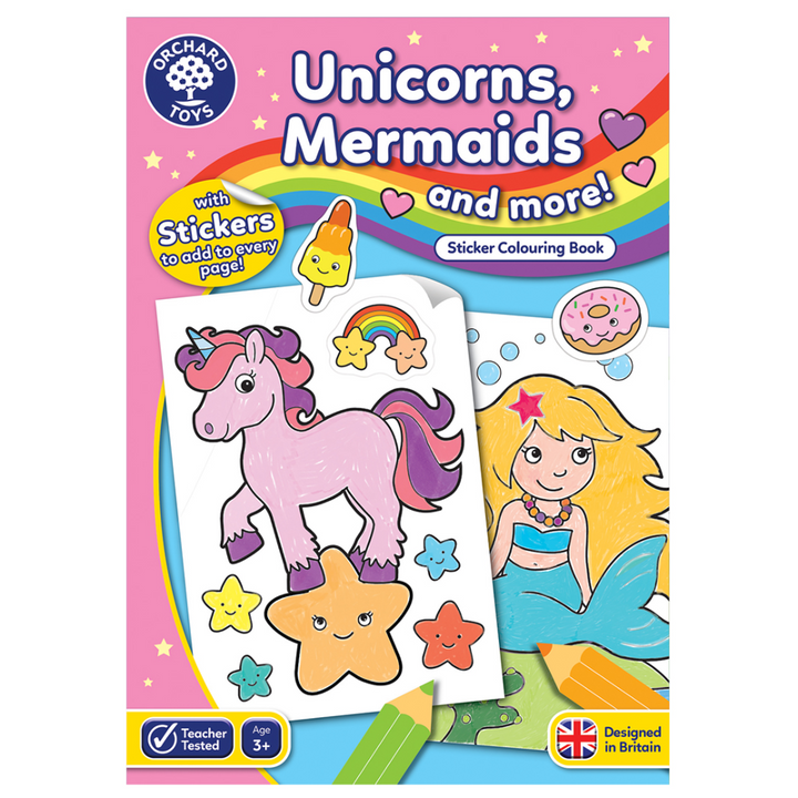 Orchard Toys Unicorns, Mermaids &amp; More! Sticker Colouring Book
