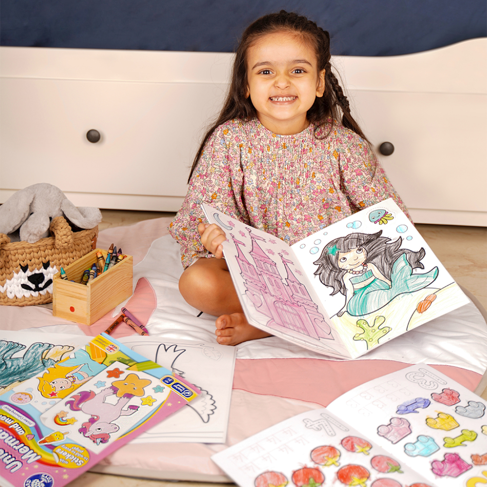 Orchard Toys Unicorns, Mermaids & More! Sticker Colouring Book