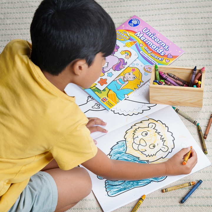 Orchard Toys Unicorns, Mermaids &amp; More! Sticker Colouring Book