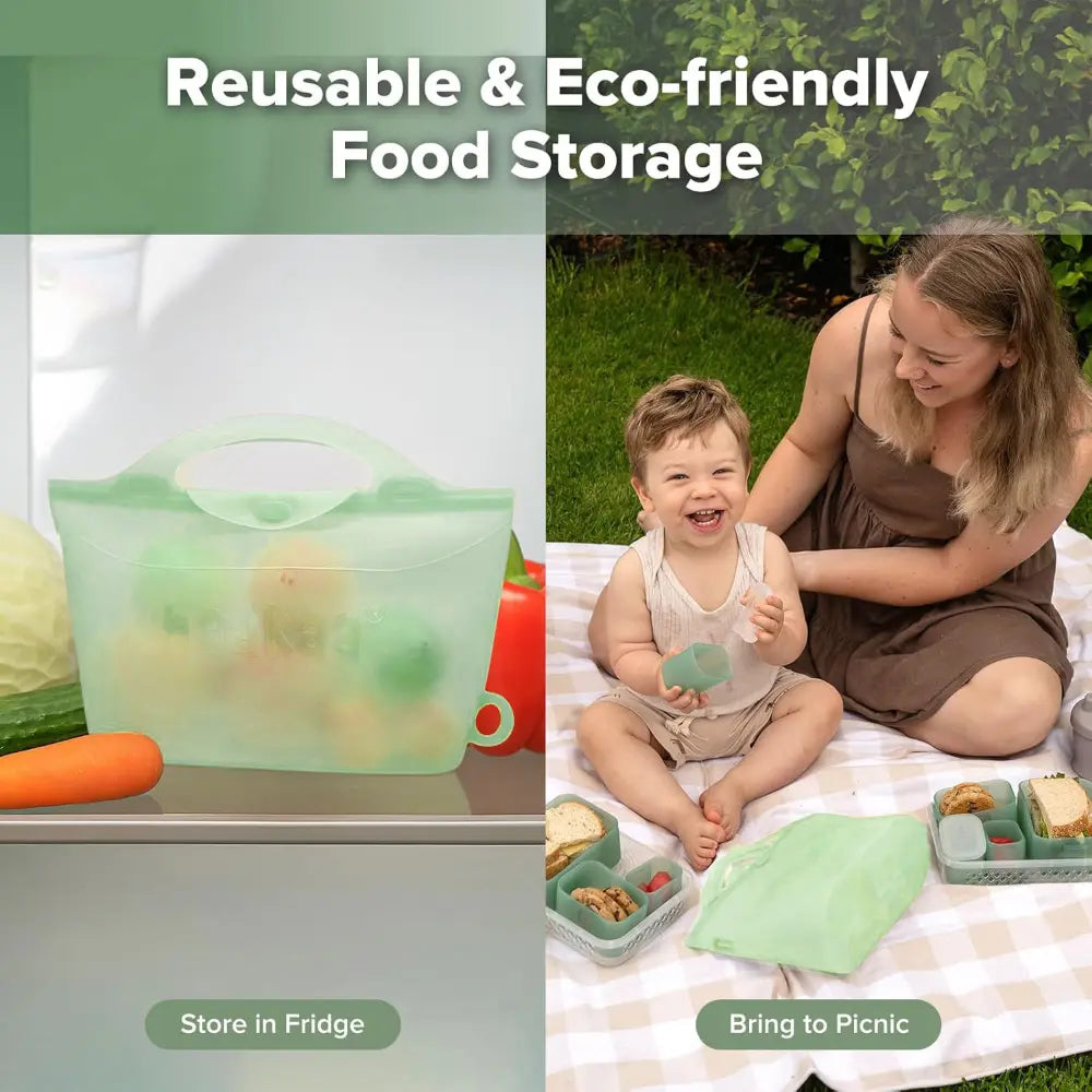 Haakaa Multipurpose Steamer &amp; Steriliser Bag – Microwave Sterilising &amp; Storage – Lime – 1250ml