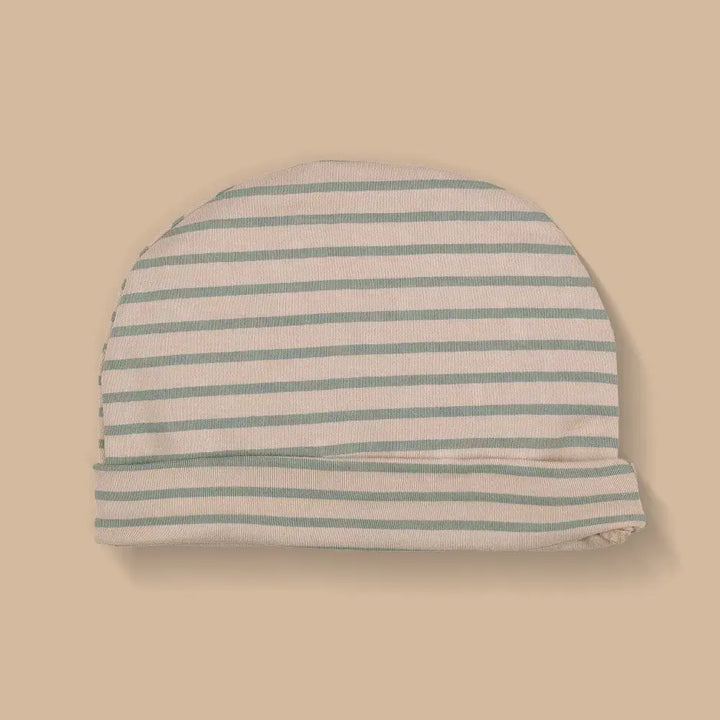 Prekies Newborn Cotton Cap, Mittens &amp; Booties Set - Olive Green