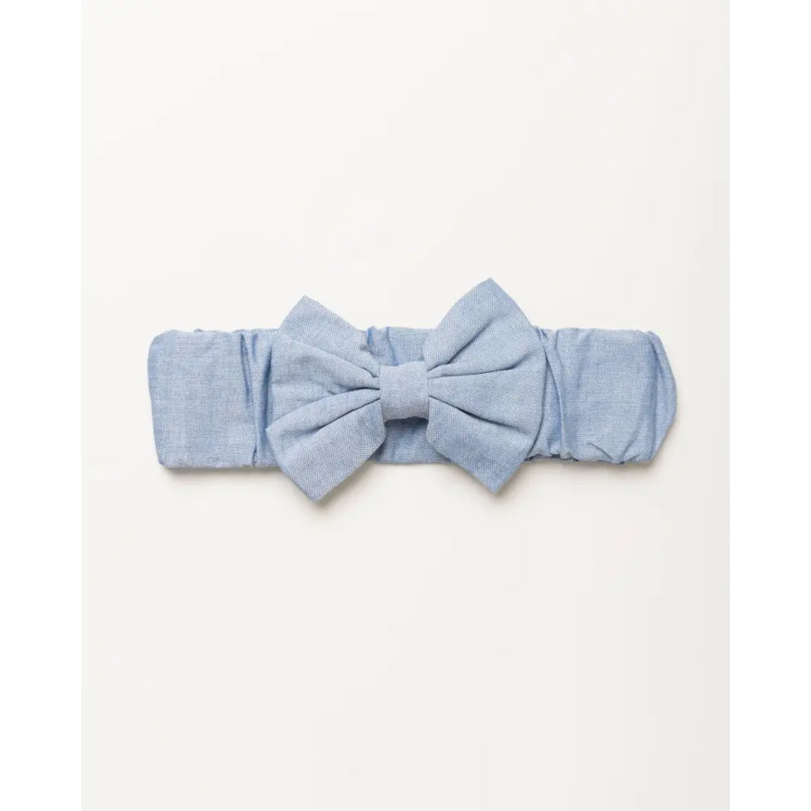 Early Sunday Baby's Bow Headband - Summer Sky