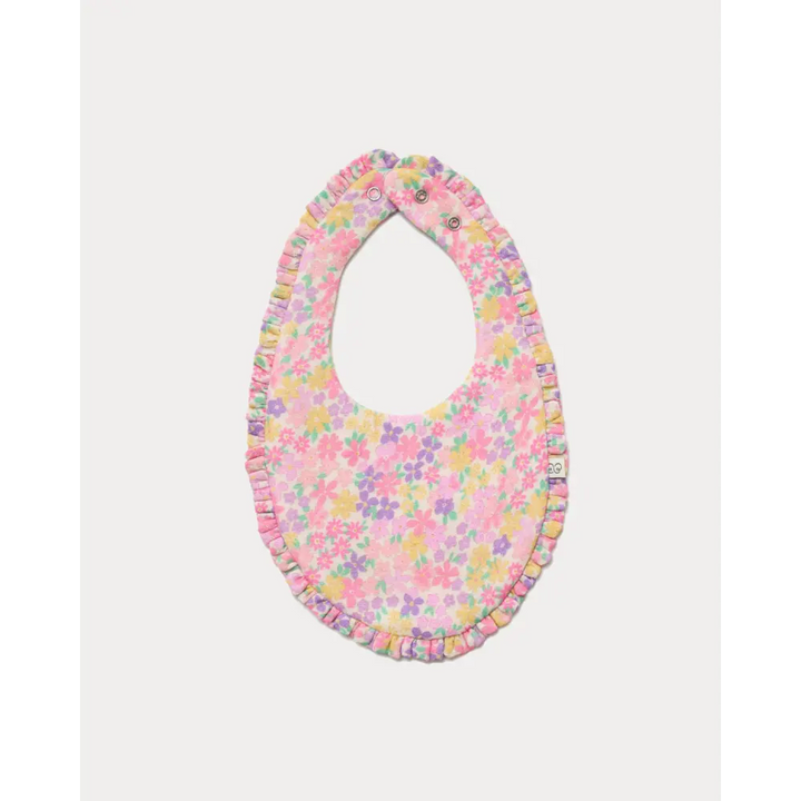 Early Sunday Bib - Emma Floral Purple