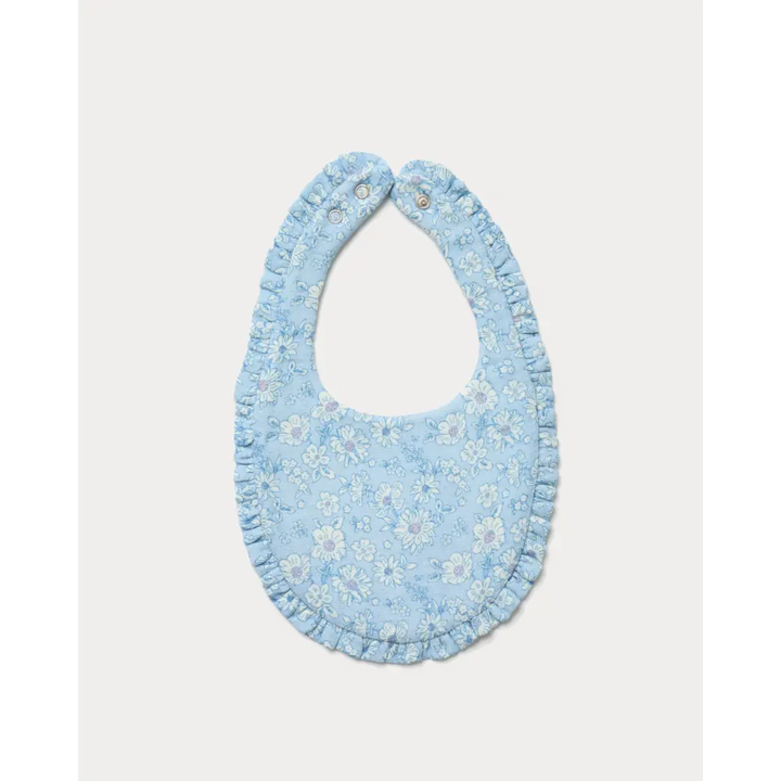 Early Sunday Bib - Tonal Floral Blue
