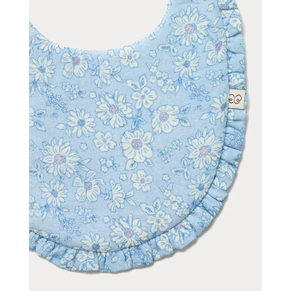 Early Sunday Bib - Tonal Floral Blue