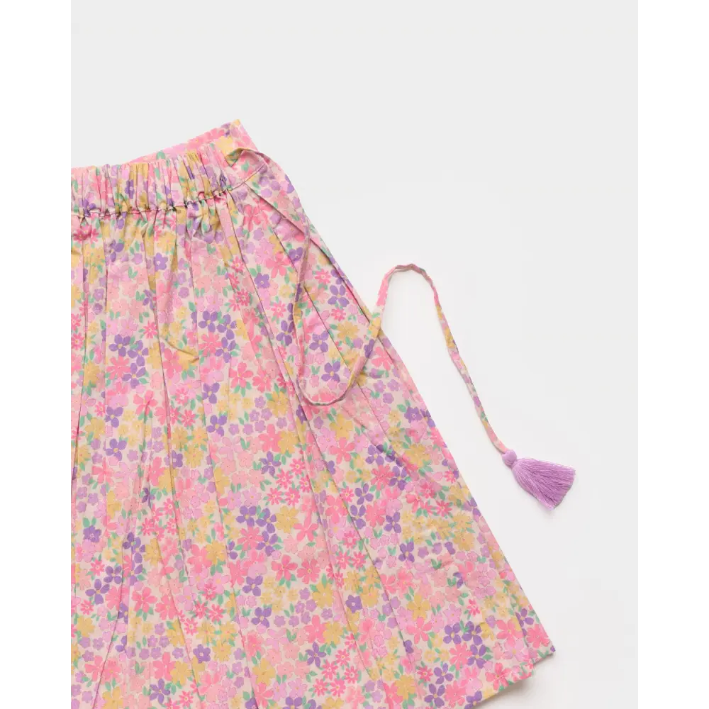 Early Sunday Ruth Skirt - Emma Floral Purple Print