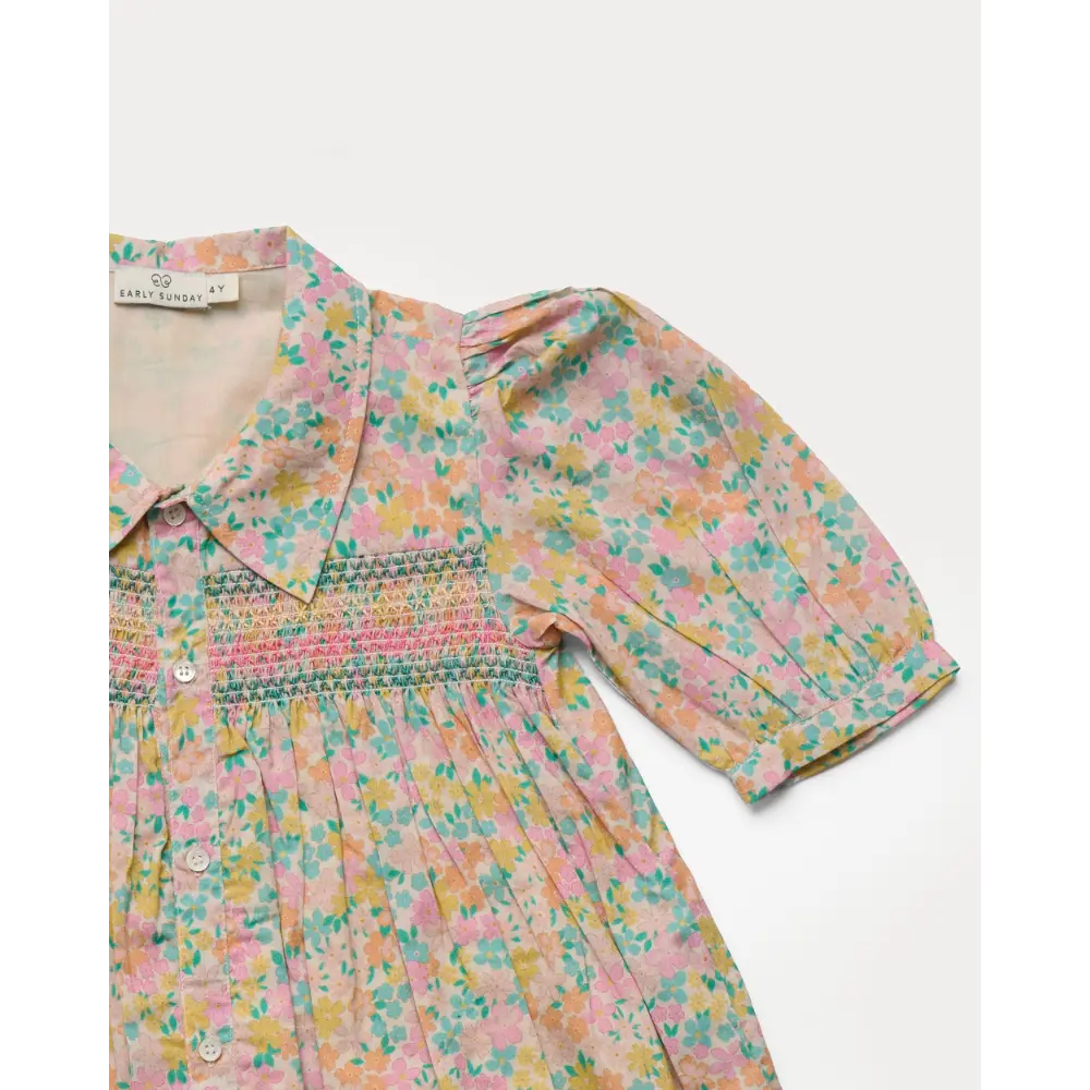 Early Sunday Jane Dress - Emma Floral Mint Print