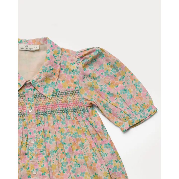 Early Sunday Jane Dress - Emma Floral Mint Print