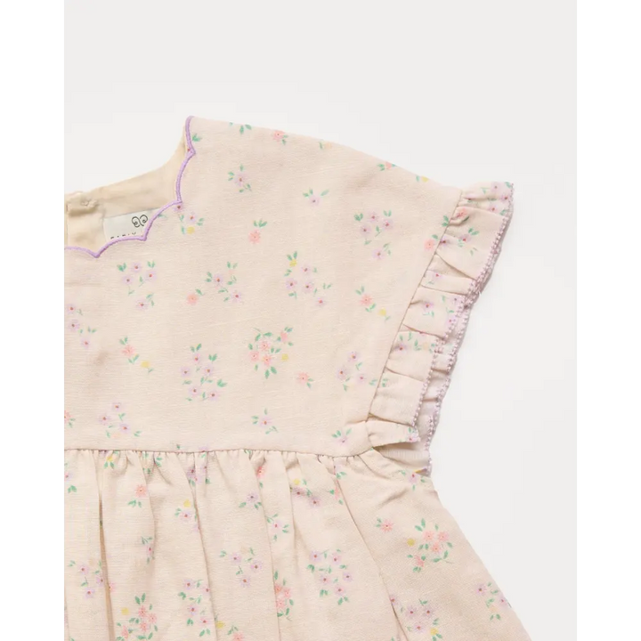 Early Sunday Lila Dress - Painted Bouquet Print