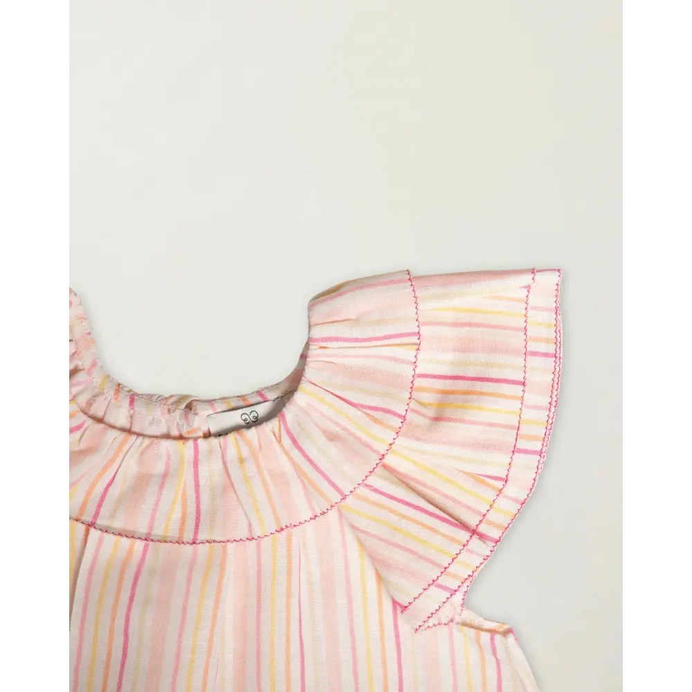 Early Sunday Lola Blouse - Pink Strips Print