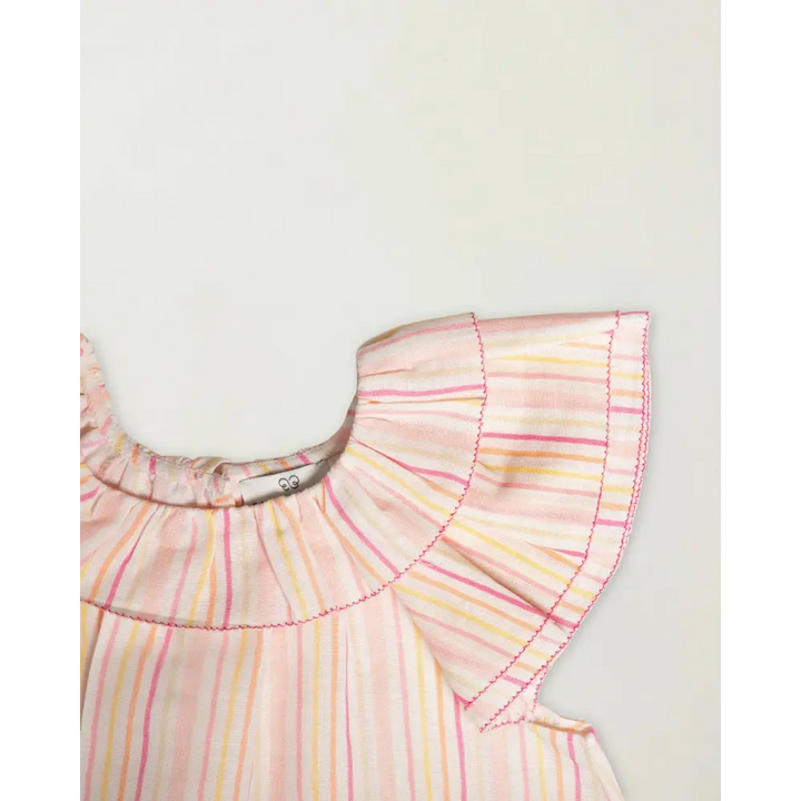 Early Sunday Lola Blouse - Pink Strips Print
