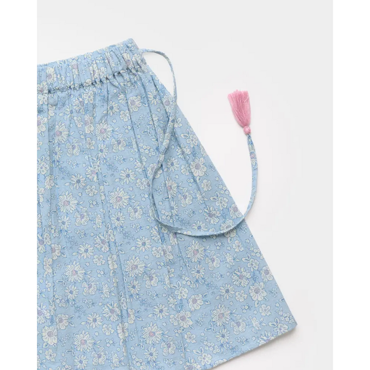 Early Sunday Ruth Skirt - Tonal Floral Blue Print