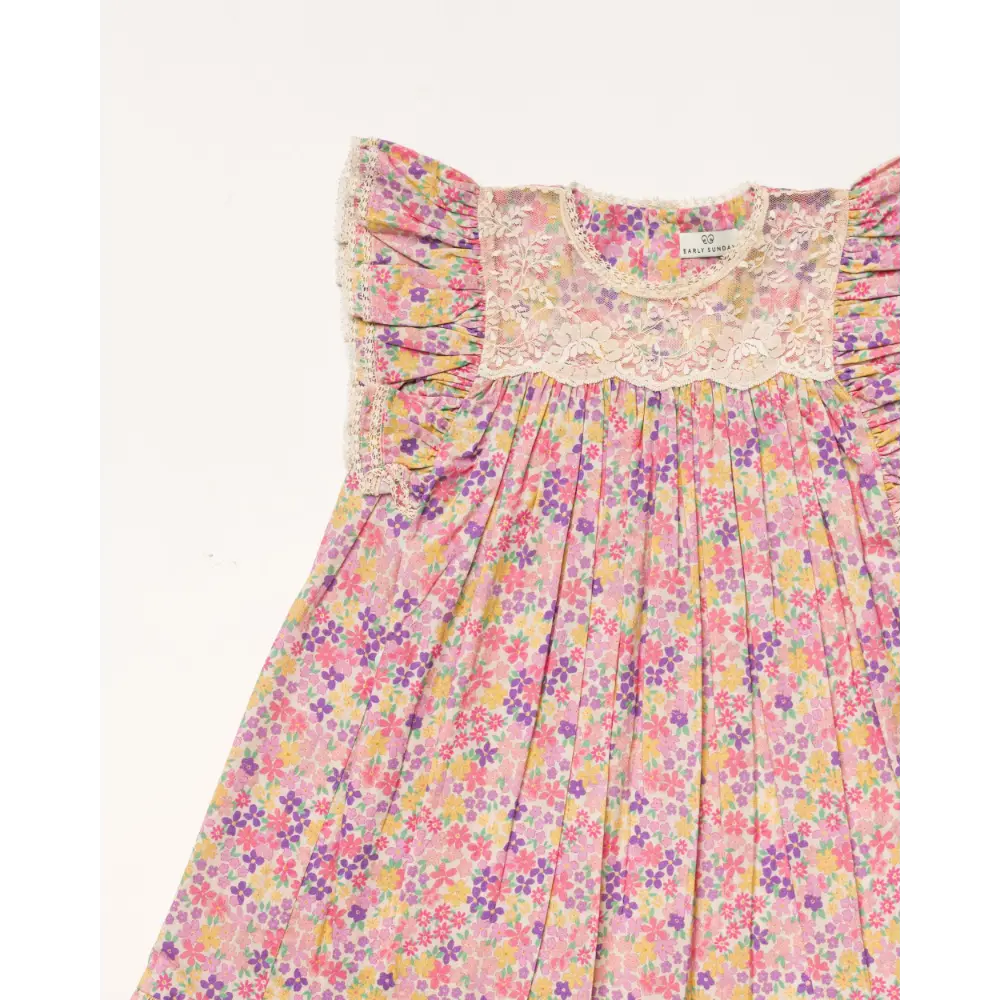 Early Sunday Sita Dress - Emma Floral Purple Print