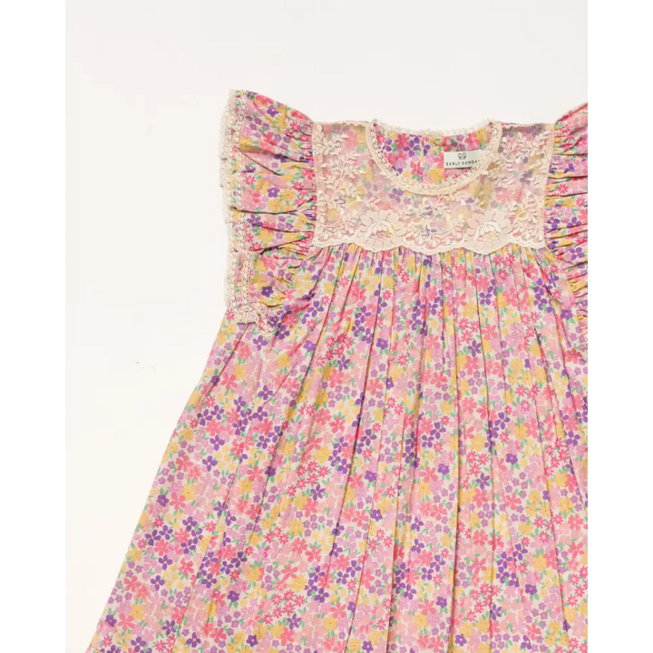 Early Sunday Sita Dress - Emma Floral Purple Print