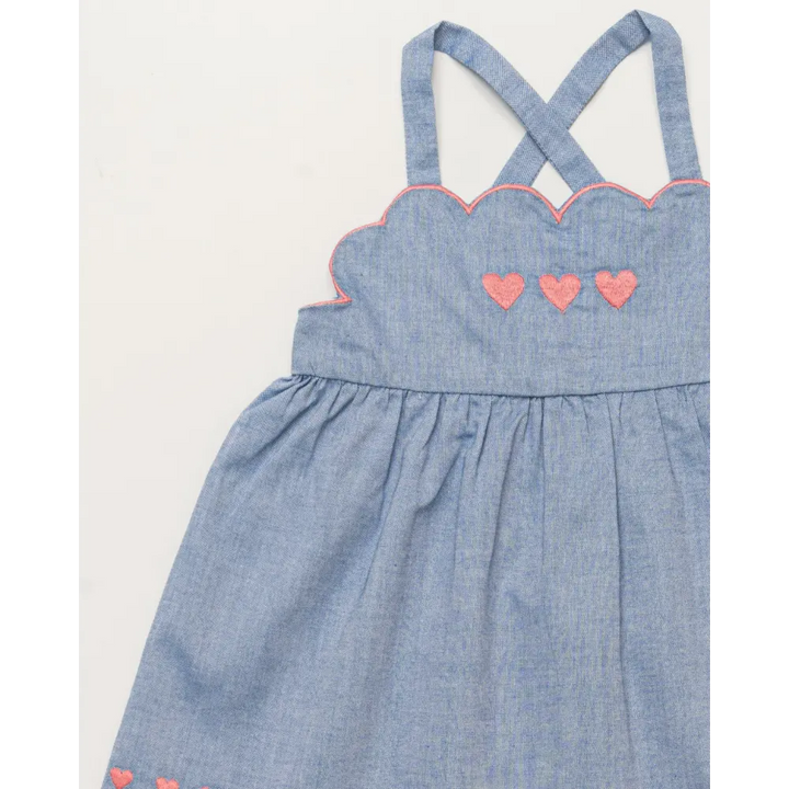 Early Sunday Alice Baby Dress &amp; Bloomer Set - Summer Sky Print