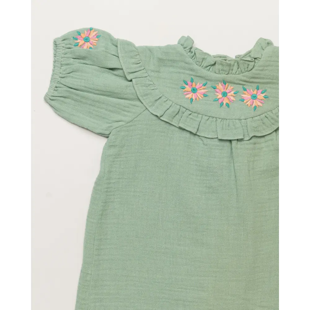 Early Sunday Charlie Baby Dress &amp; Bloomer Set - Mint
