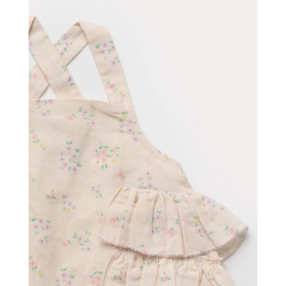 Early Sunday Edie Baby Romper - Painted Bouquet Print