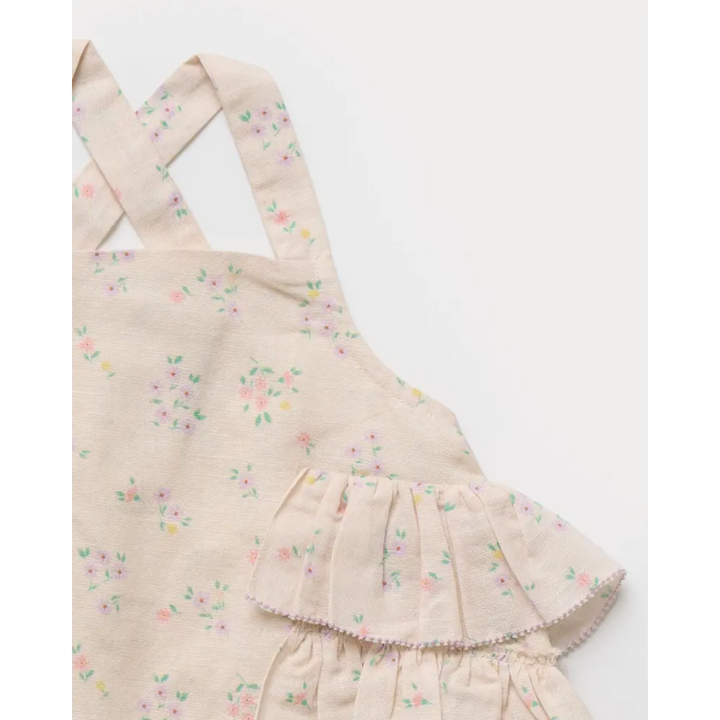 Early Sunday Edie Baby Romper - Painted Bouquet Print