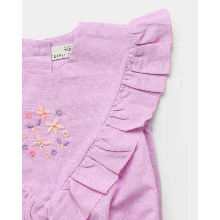 Early Sunday Lucy Baby Bubble Romper - Lilac