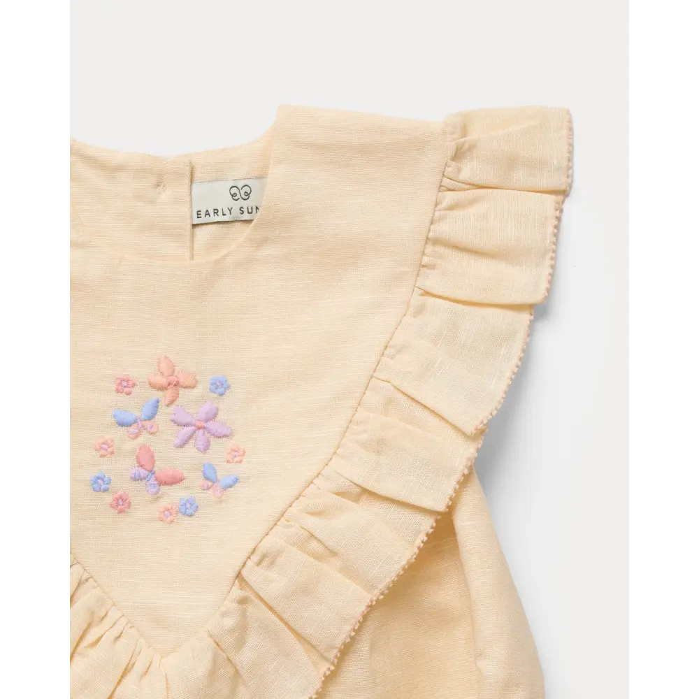 Early Sunday Lucy Baby Bubble Romper - Sand