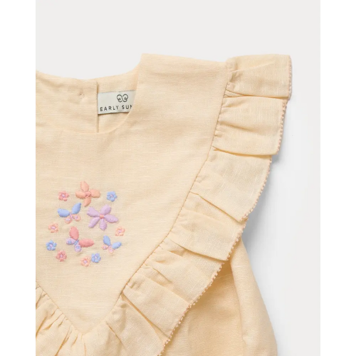 Early Sunday Lucy Baby Bubble Romper - Sand