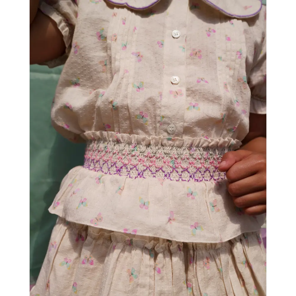 Early Sunday Camelia Blouse - Butterflies Print