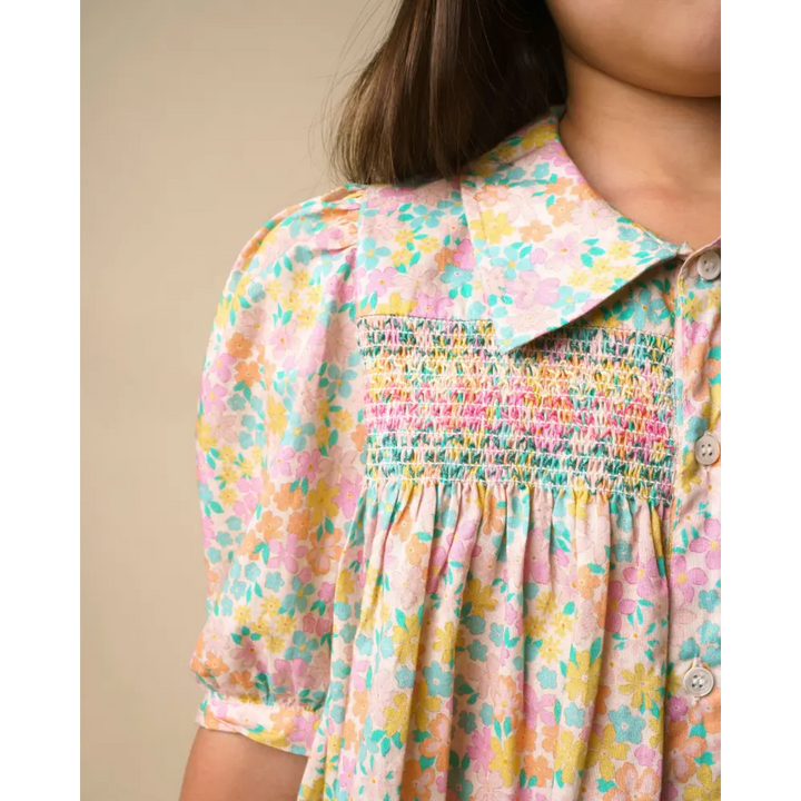Early Sunday Jane Dress - Emma Floral Mint Print
