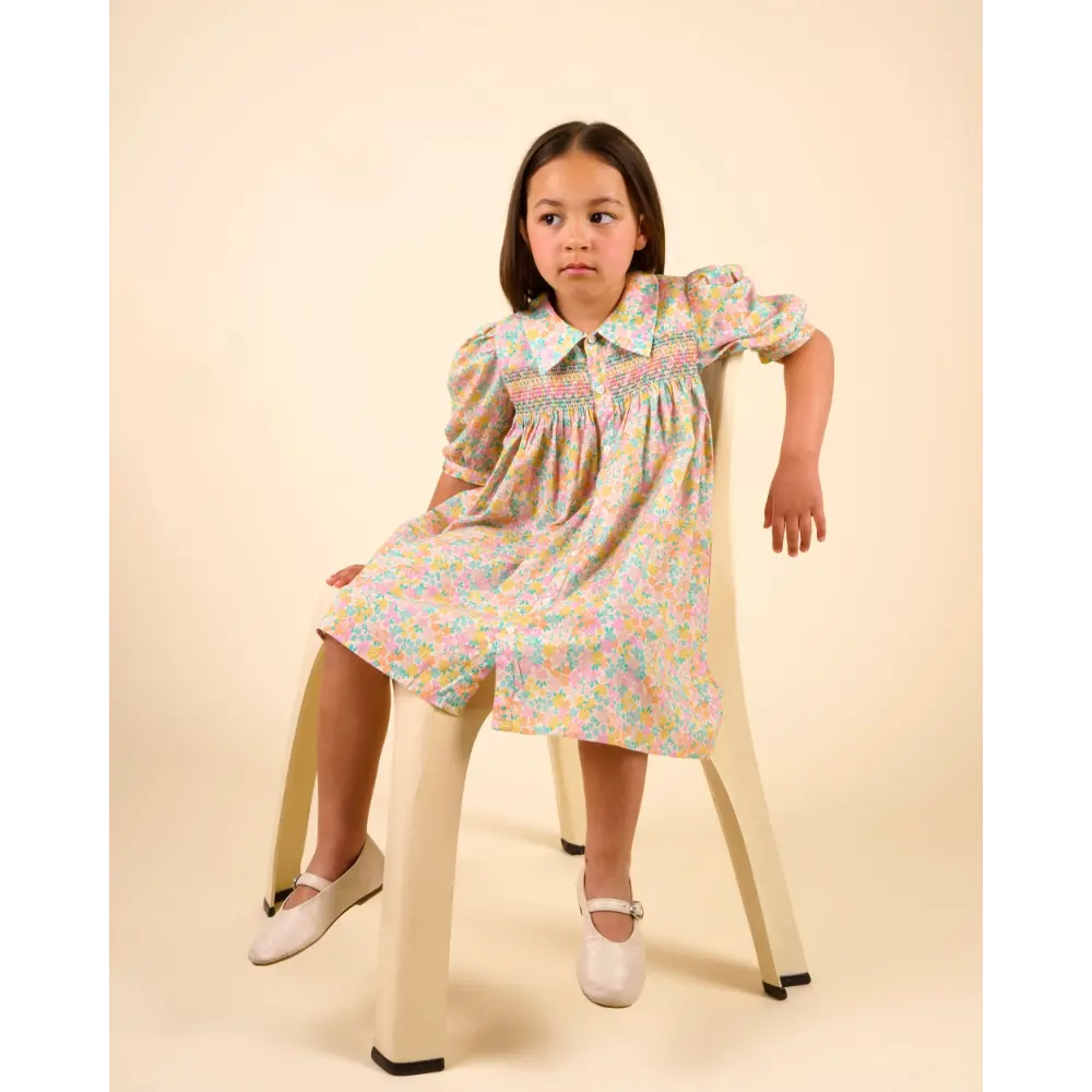 Early Sunday Jane Dress - Emma Floral Mint Print