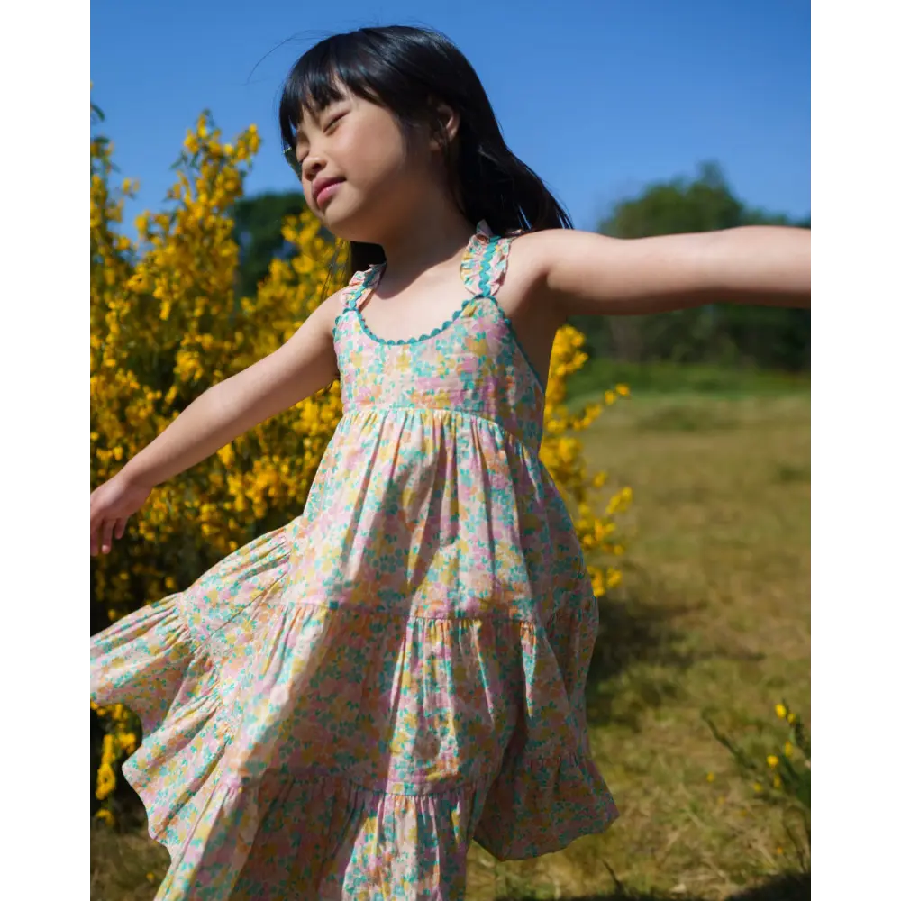 Early Sunday Laura Dress - Emma Floral Mint Print