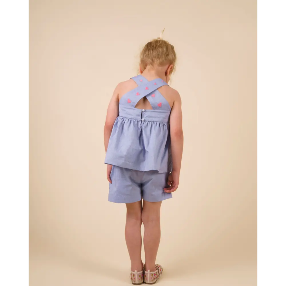Early Sunday Romy Blouse - Summer Sky
