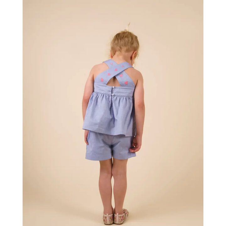 Early Sunday Romy Blouse - Summer Sky