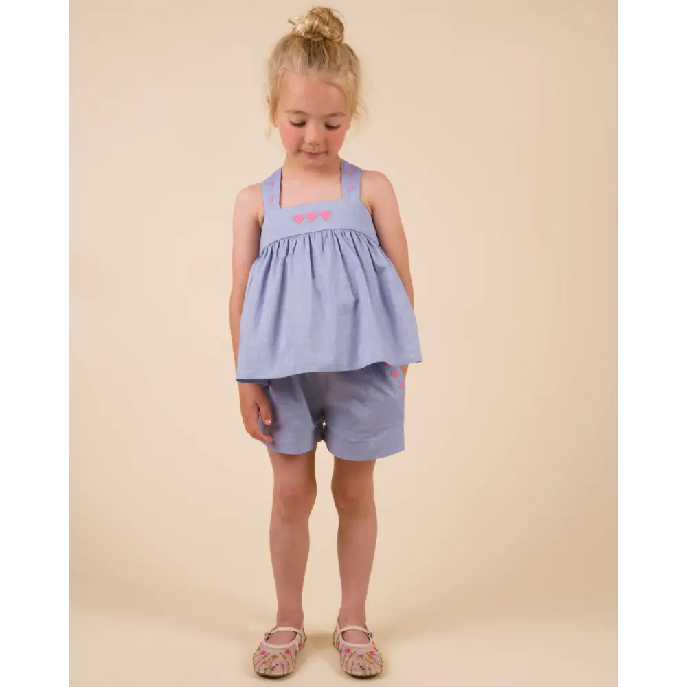 Early Sunday Romy Blouse - Summer Sky