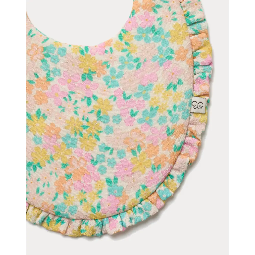 Early Sunday Bib - Emma Floral Mint