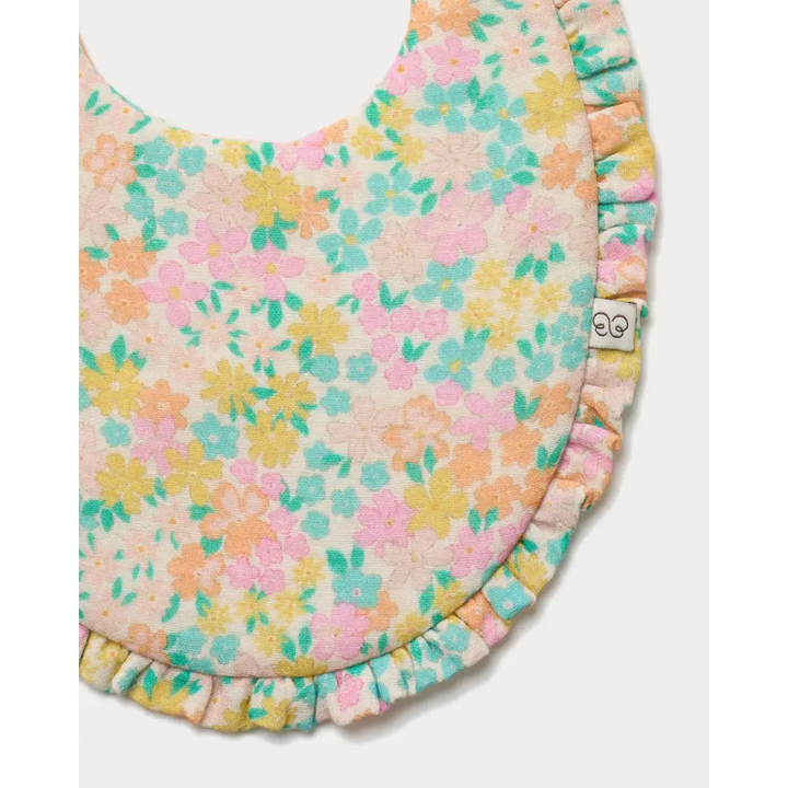 Early Sunday Bib - Emma Floral Mint