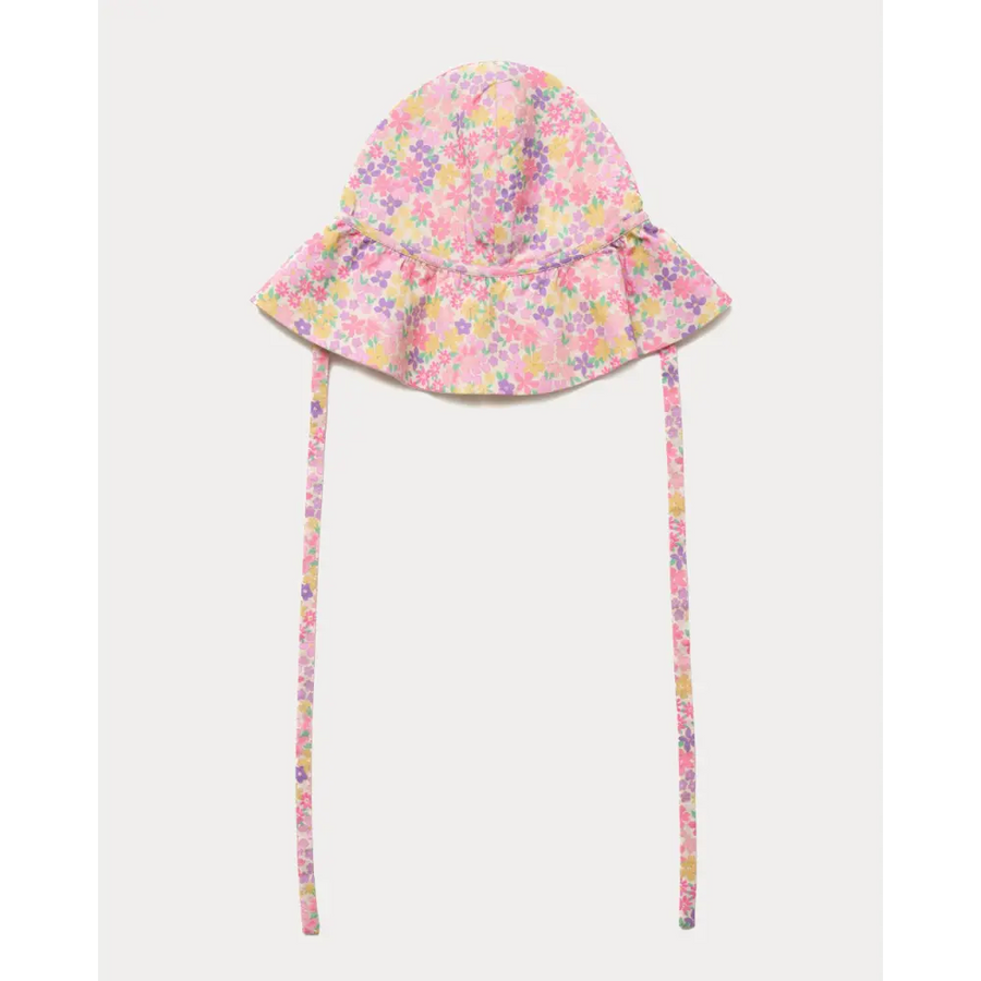 Early Sunday Bonnie Hat Cap - Floral Purple