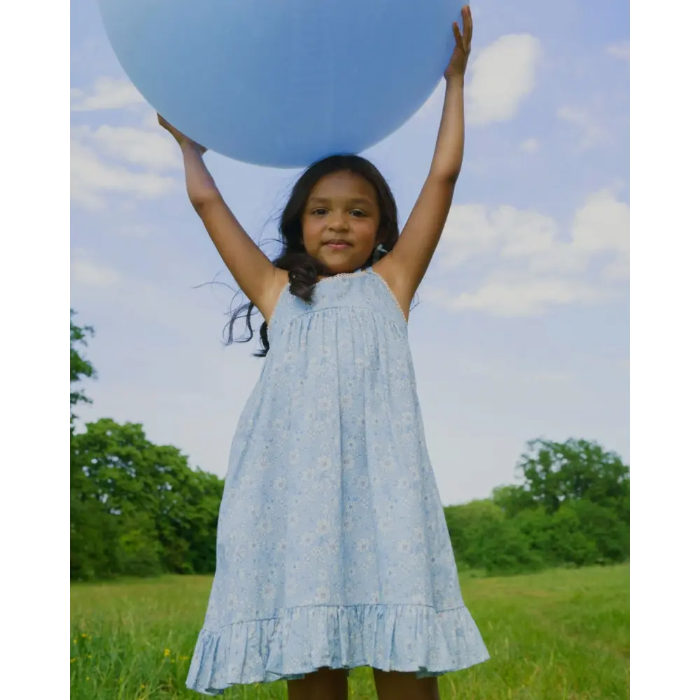 Early Sunday Alena Dress - Tonal Floral Blue Print